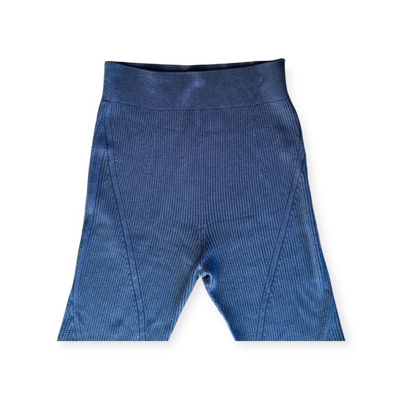 Mame Kurogouchi pants capri blue stretch small medium blue stretch - Picture 2 of 6